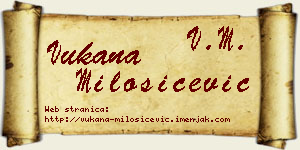 Vukana Milošičević vizit kartica